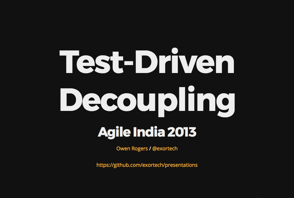 Test-Driven Decoupling slides